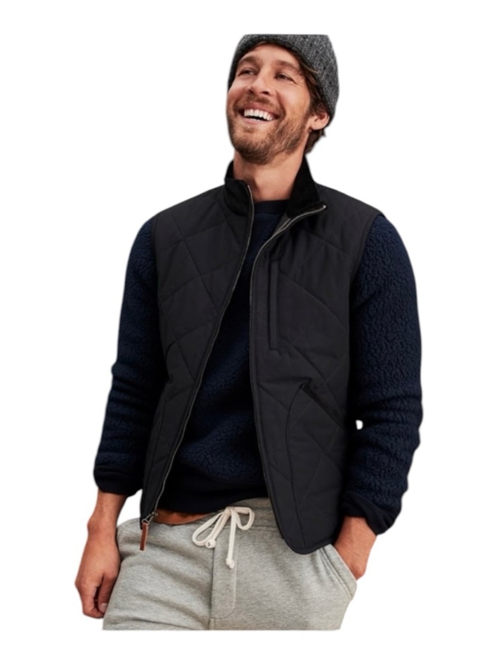 J. Crew Men's Sussex Quilted Vest with PrimaLoft Navy Blue Size M